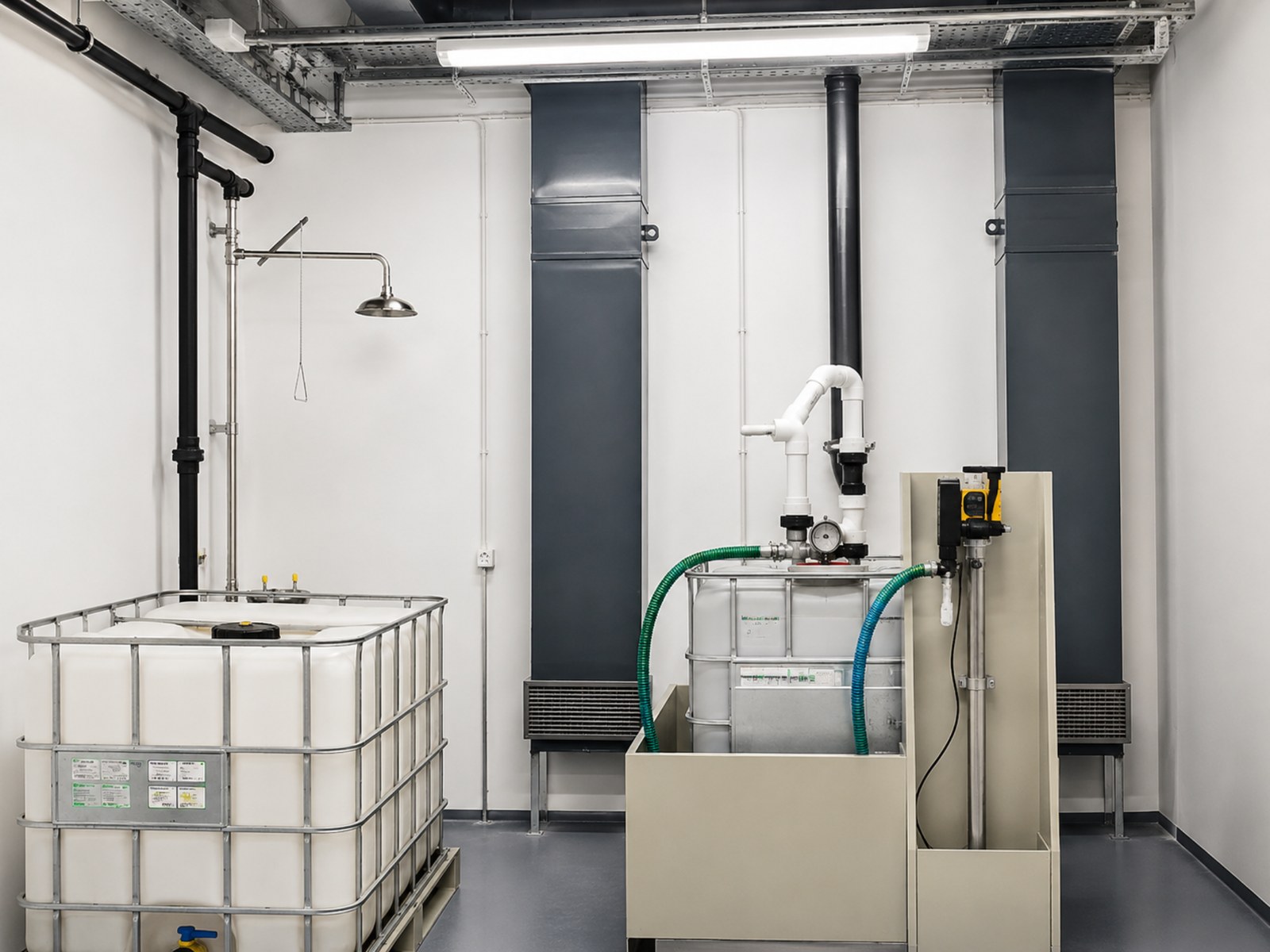 Instalacja wentylacji w pomieszczeniu technologicznym z chemikaliami - Chemowent